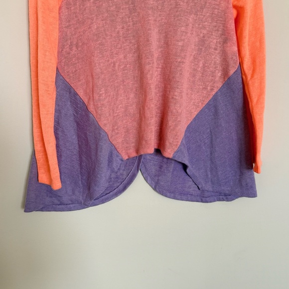 RUUM Girls Size 10 Layered Long Sleeve Top Coral Purple - Picture 4 of 9
